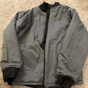 Men's Reversible Black and Gray Bomber Jacket by Bylt Basics